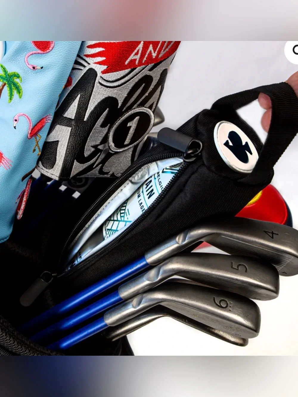 Insulated Black Cooler Bag - Tote for Cans